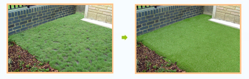 Artificial grass imitates real grass perfectly
